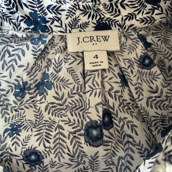 J.Crew Factory Blue Floral Dress - Picture 7 of 8